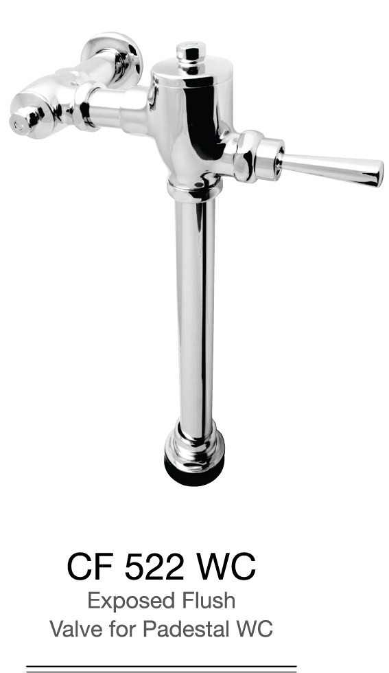 CF522WC Exposed Flush Valve For Pedestal WC